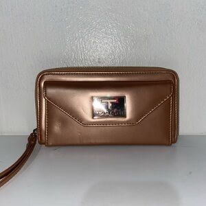 Tahari Rose gold wallet/wristlet